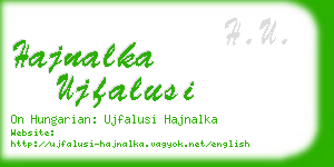 hajnalka ujfalusi business card